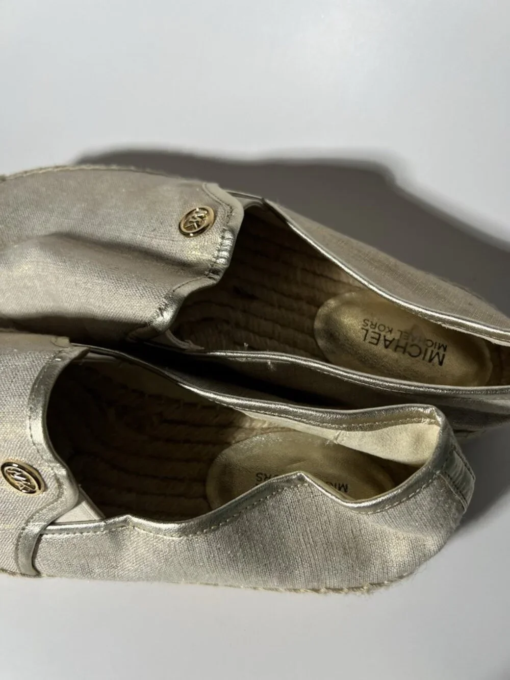 Michael Kors Kendrick Espadrille Flats Gold Women’s Size 7.5